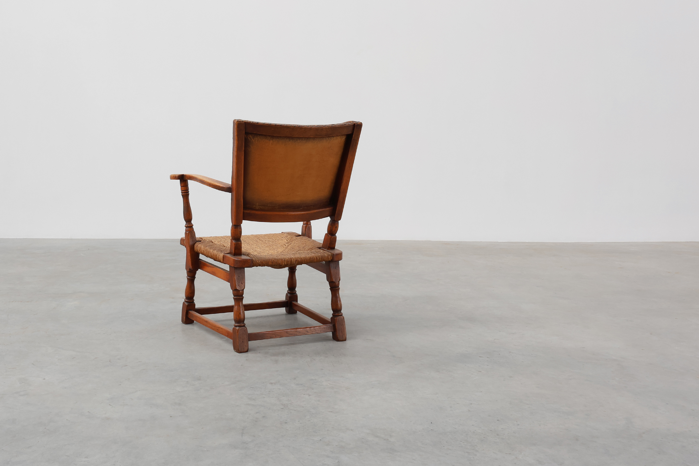 Leather and oak Armchair by Theo Ruth for Artifort, The Netherlands ca. 1940thumbnail